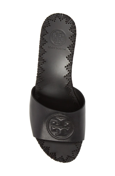 Shop Tory Burch Patty Logo Platform Wedge Sandal In Perfect Black