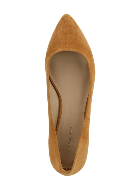 Shop G.h. Bass & Co. Kayla Pointy Toe Flat In Tan Suede
