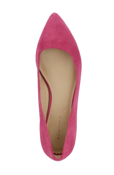 Shop G.h. Bass & Co. Kayla Pointy Toe Flat In Orchid Suede