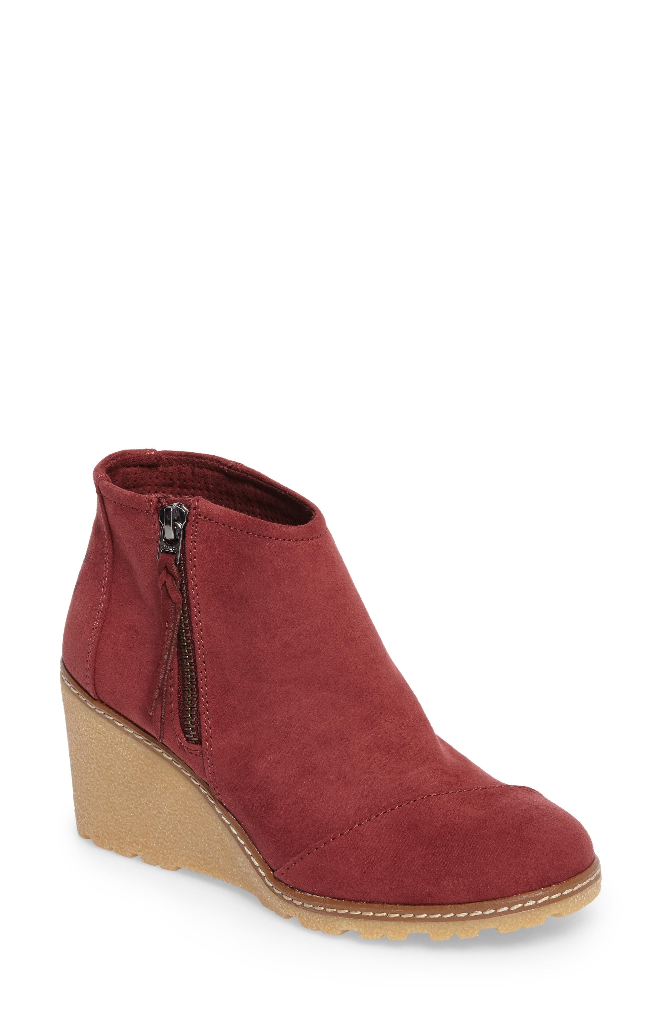 avery microfiber wedge bootie