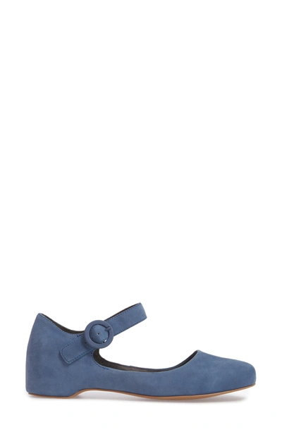 Shop Camper Serena Mary Jane Flat In Bright Blue Suede