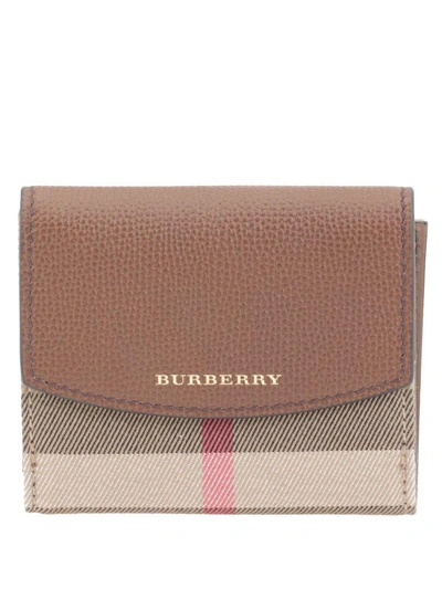 Shop Burberry Luna Wallet In Tan