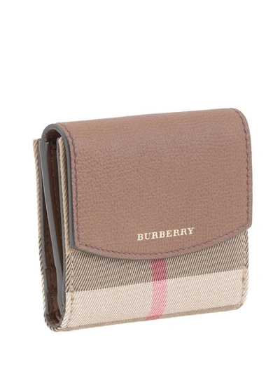 Shop Burberry Luna Wallet In Tan