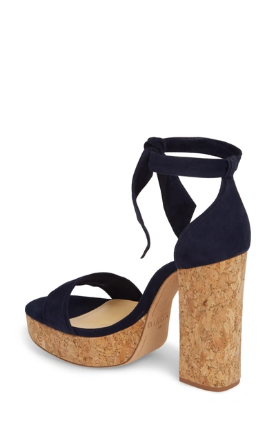 Shop Alexandre Birman Celine Ankle Tie Platform Sandal In Nightshade