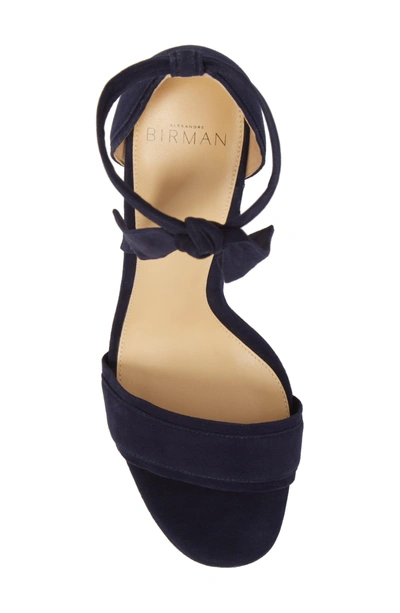 Shop Alexandre Birman Celine Ankle Tie Platform Sandal In Nightshade