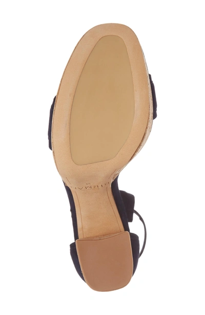 Shop Alexandre Birman Celine Ankle Tie Platform Sandal In Nightshade