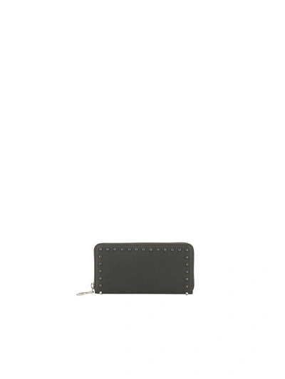 Shop Christian Louboutin Panettone Zip Around Wallet In Black