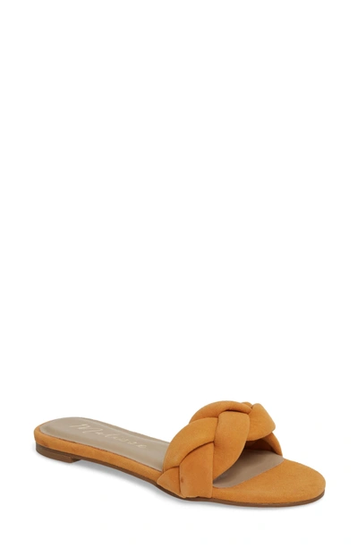 Shop Matisse Georgie Slide Sandal In Mango Suede
