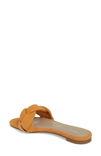 Shop Matisse Georgie Slide Sandal In Mango Suede