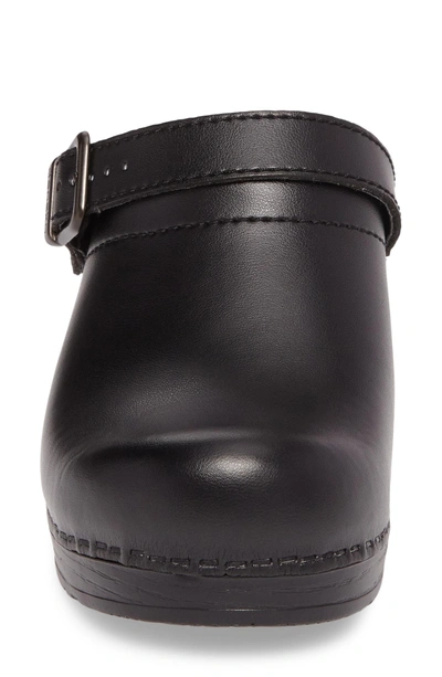 Shop Dansko Ingrid Clog In Black Box Leather