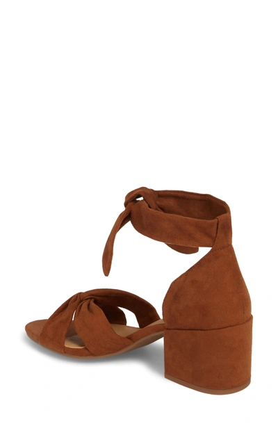 Shop Lucky Brand Xaylah Ankle Strap Sandal In Cedar Leather