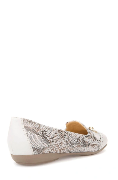 Shop Geox Annytah Loafer In Off White Leather