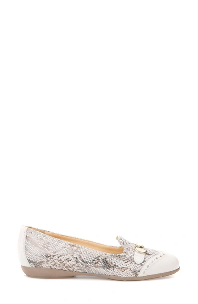 Shop Geox Annytah Loafer In Off White Leather
