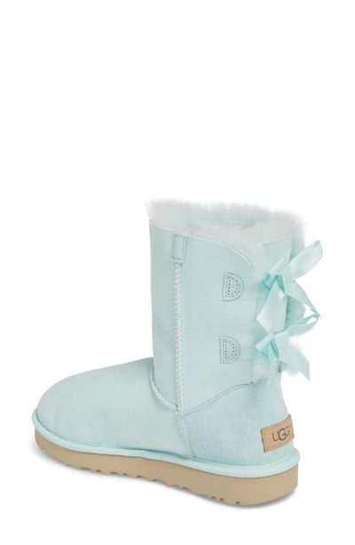 Shop Ugg 'bailey Bow Ii' Boot In Aqua Suede