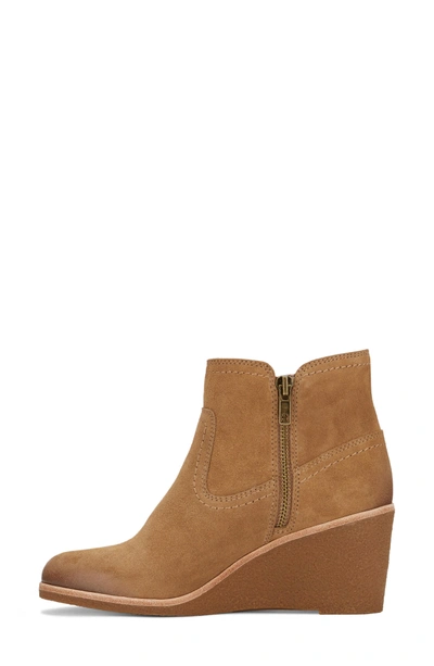Shop G.h. Bass & Co. Rosanne Wedge Bootie In Camel Suede