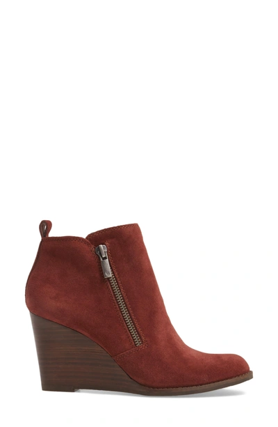 Shop Lucky Brand Yesterr Wedge Bootie In Sable Suede