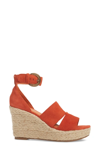Shop Matisse Cha Cha Espadrille Wedge Sandal In Fire Suede