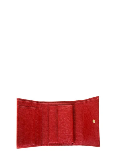 Shop Dolce & Gabbana Dauphine Red Leather Wallet