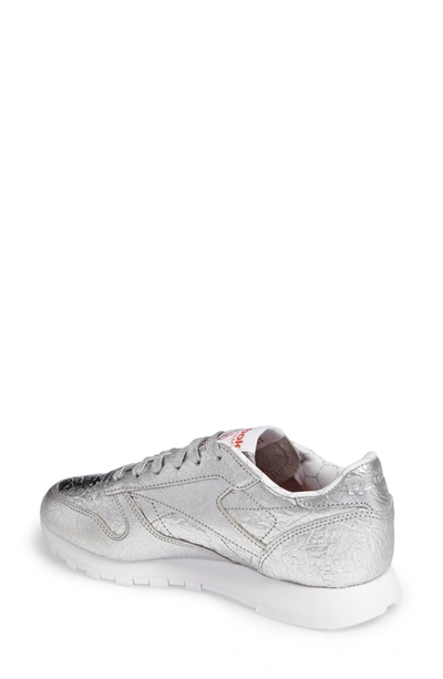 Reebok Classic Metallic Crinkled-leather Sneakers | ModeSens