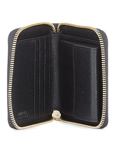Shop Furla Babylon Small Black Saffiano Leather Wallet In Nero