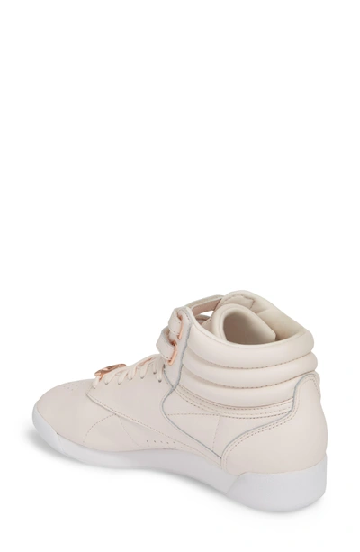Reebok Women's Freestyle Hi Top Muted Casual Sneakers From Finish Line In  Sandstone/white | ModeSens