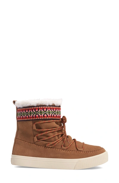 Shop Toms Alpine Boot In Toffee Suede