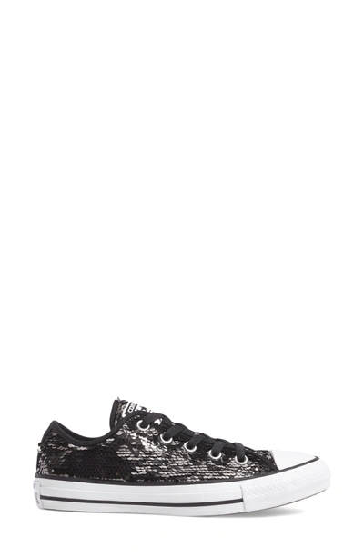Shop Converse Chuck Taylor All Star Sequin Low Top Sneaker In Gunmetal Sequins