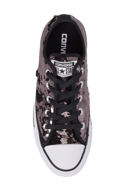 Shop Converse Chuck Taylor All Star Sequin Low Top Sneaker In Gunmetal Sequins