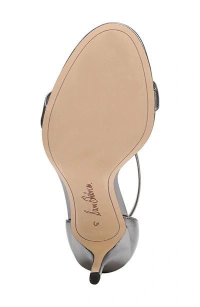 Shop Sam Edelman 'patti' Ankle Strap Sandal In Pewter Leather