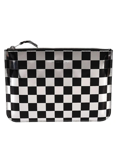 Shop Comme Des Garçons Checked Clutch In Basic