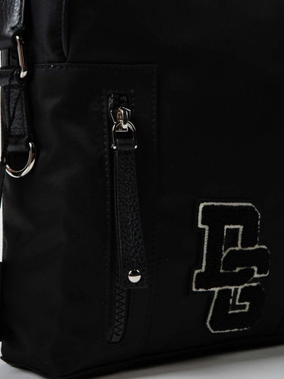 Shop Dolce & Gabbana Medium Brand Patch Shoulder Bag In 8bblack