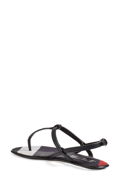 Shop Burberry 'ingeldew' T-strap Sandal In Navy