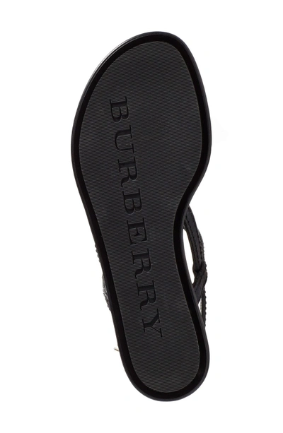 Shop Burberry 'ingeldew' T-strap Sandal In Navy
