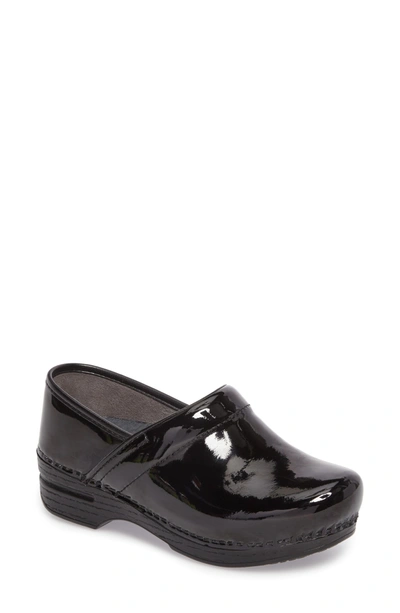 Shop Dansko Wide Pro Xp Clog In Black Patent Leather