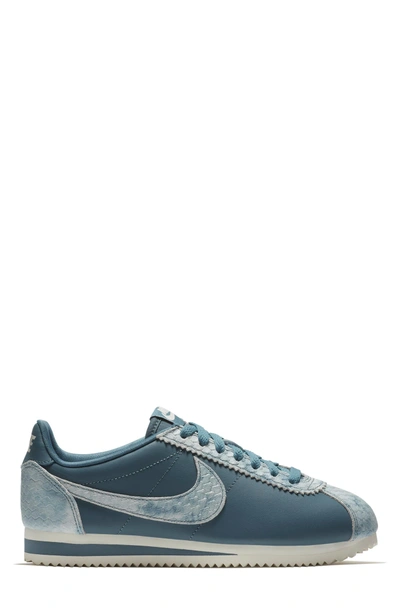 Shop Nike Classic Cortez Premium Sneaker In Iced Jade/ Iced Jade/ Sail