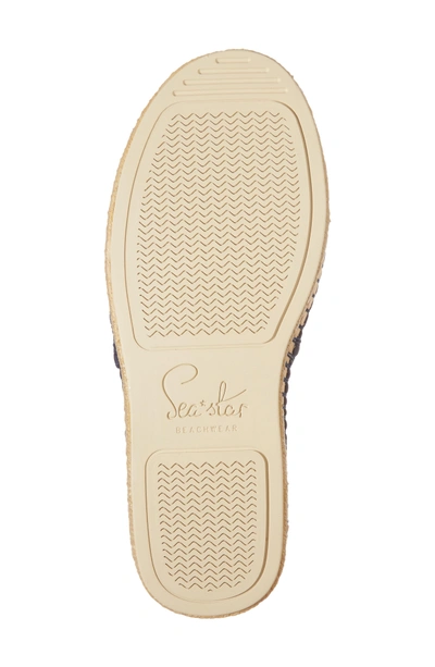 Shop Sea Star Beachwear Sea Star Beachcomber Espadrille Sandal In Dark Navy Eyelet