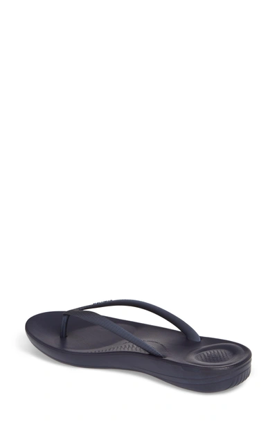 Shop Fitflop Iqushion Flip Flop In Midnight Navy