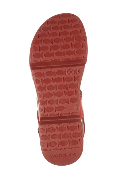 Shop Wonders A-8004 Sandal In Red Leather