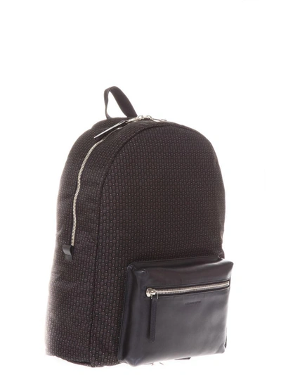 Shop Alexander Mcqueen Skull Print Faux Leather Backpack In Black-brown