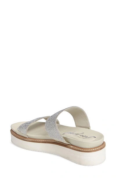 Shop Free People Harper Embellished Slide Sandal In Silver Leather