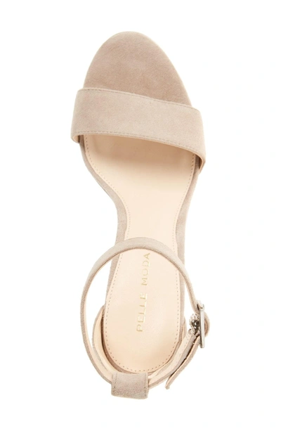 Shop Pelle Moda 'bonnie' Ankle Strap Sandal In Mushroom Leather