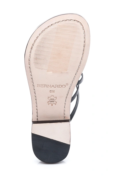 Bernardo Tori Slide Sandal In Black Leather | ModeSens
