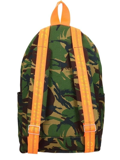 Shop Off-white Camouflage Cotton Backpack