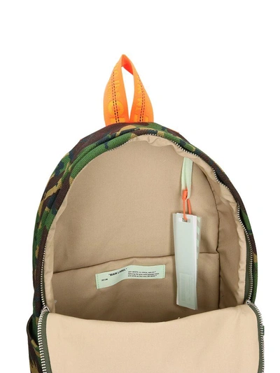 Shop Off-white Camouflage Cotton Backpack