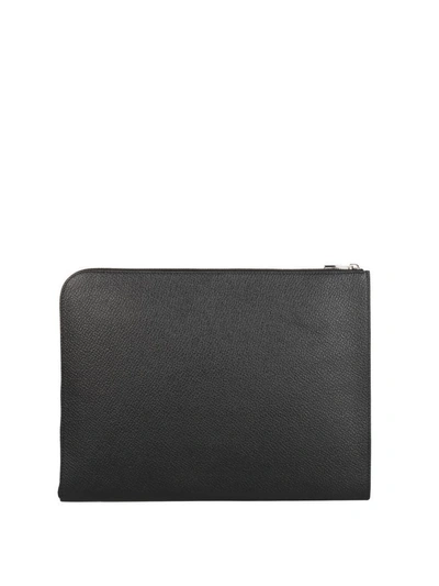 Shop Alexander Mcqueen Leather Pouch In Nero