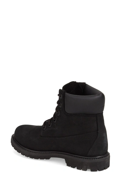 Shop Timberland '6 Inch Premium' Waterproof Boot In Black Nubuck Leather
