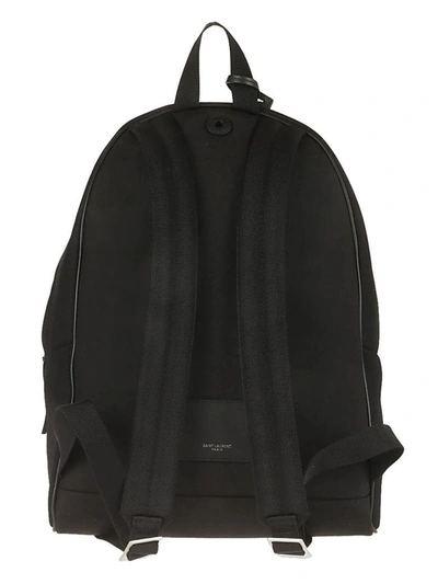 Shop Saint Laurent City Embroidered Backpack In Nero