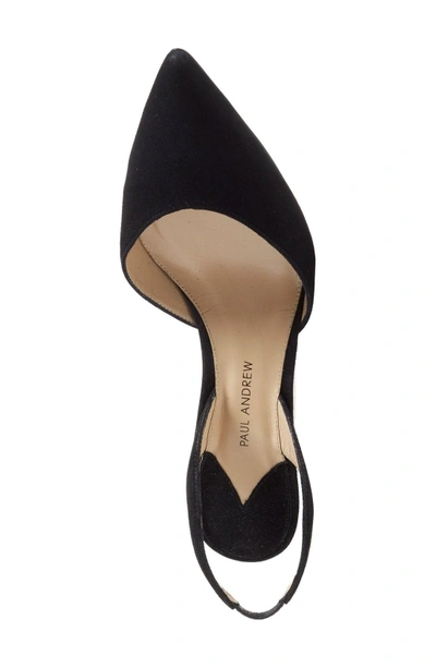 Shop Paul Andrew 'rhea' Slingback Pump In Black Suede