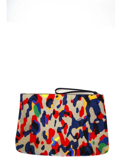 Shop Versace Multicoloured Nylon Clutch In Multicolor