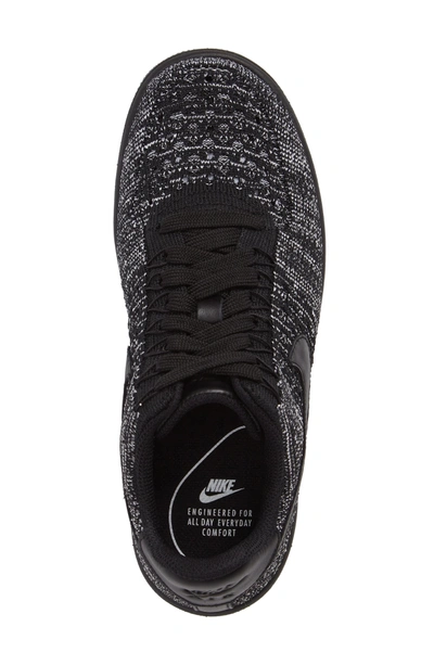 Shop Nike 'air Force 1 Flyknit Low' Sneaker In Black/ Black/ White/ White